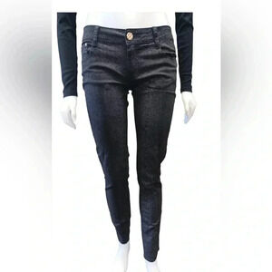 Way Black Snake Skin Print Jeans Size  9